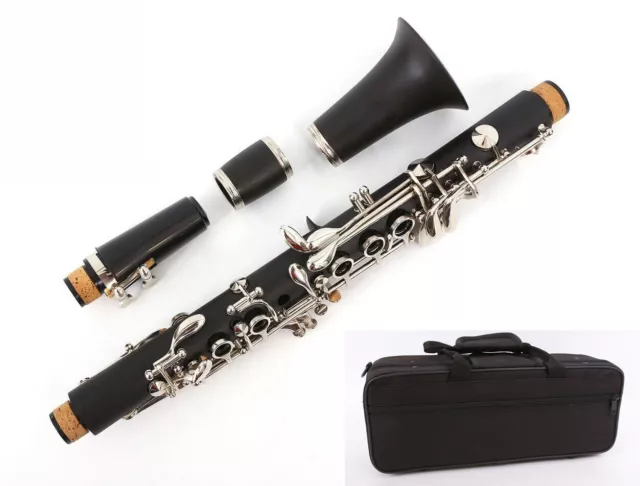 Professional Eb Key Clarinet Ebonite Body Clarinet E flat Good Sound with Case