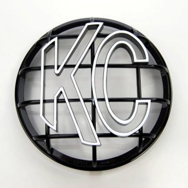KC HiLiTES 6in. Round ABS Stone Guard for Apollo Lights (Single) - Black w/White