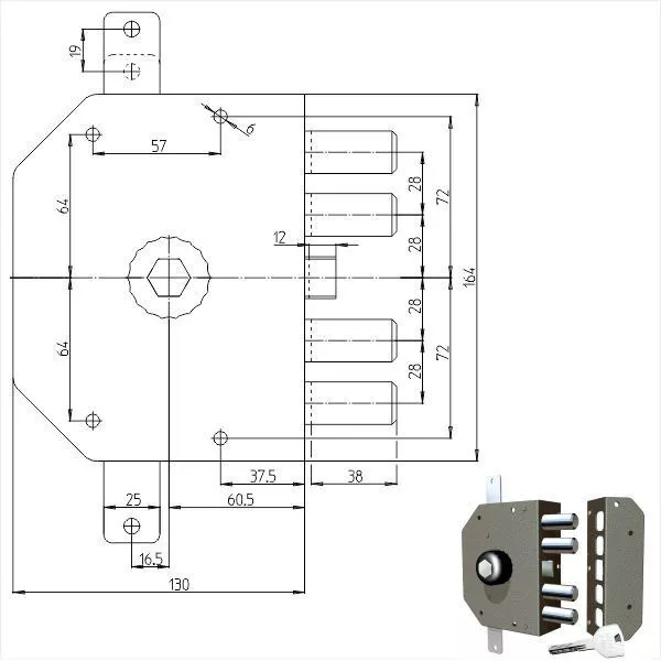 Pompe Cr Security Lock Triple Droite 3250p 3838923572062