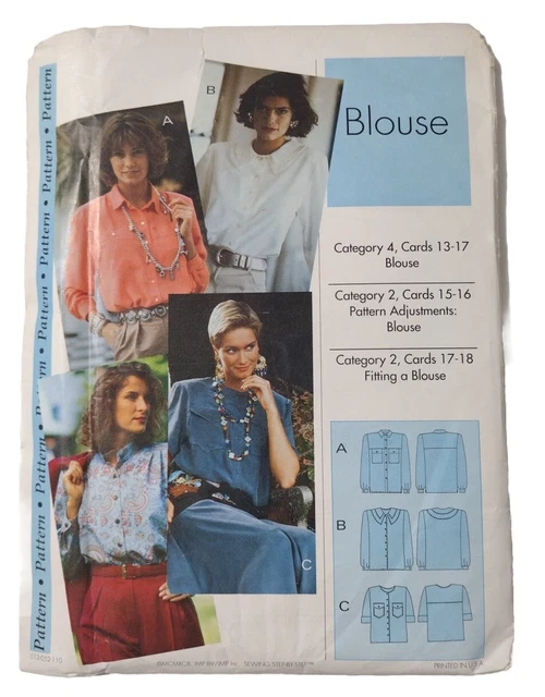 SEWING STEP BY Step Pattern Blouse New Misses Sizes 4-22 Uncut No Card ...