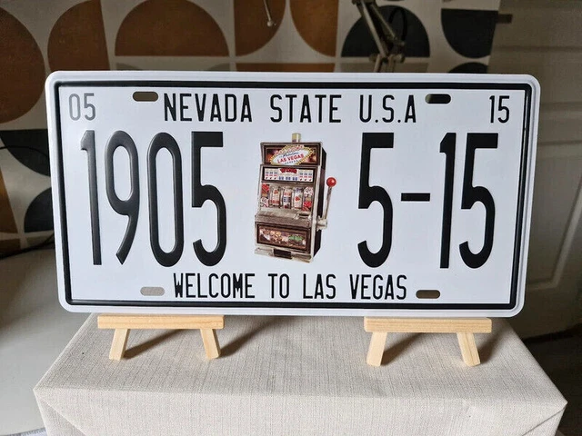 Plaque Métal Immatriculation Vintage - Drapeau Texas Route 66 (15x30cm