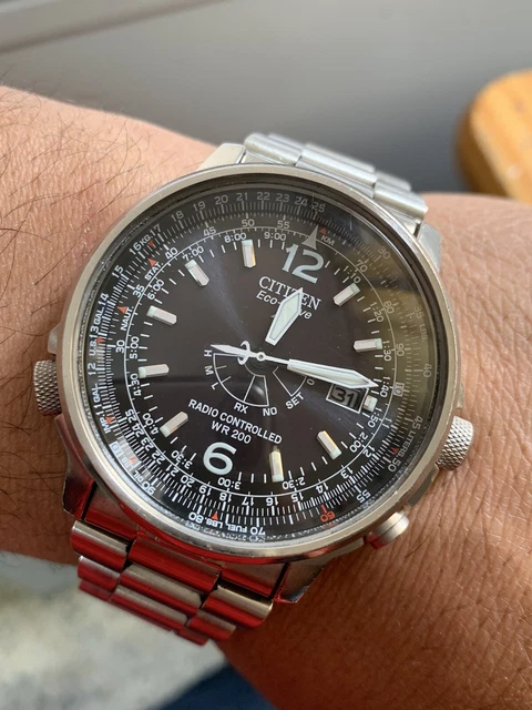 RELOJ CITIZEN PILOT Eco-Drive RADIO CONTROLLED WR 200 PROMASTER GN