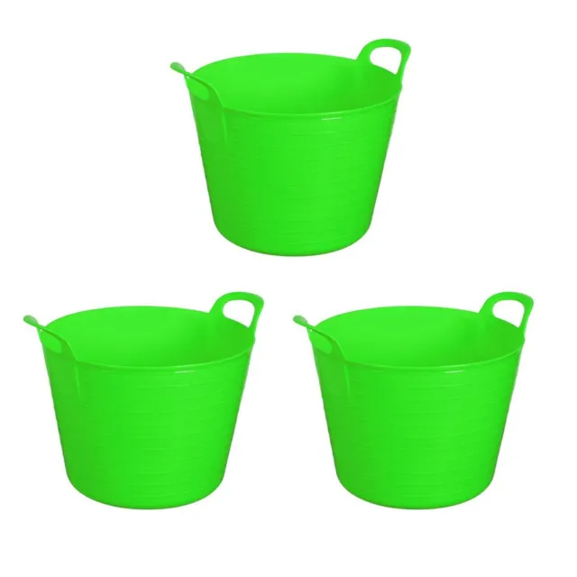 40L Flexible Tub Bucket with Carry Handles Home Garden Storage
