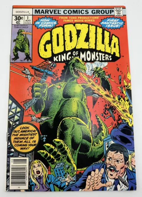 Godzilla #1 Marvel Comics August 1977 30 Cent Price Variant Very Good Condition