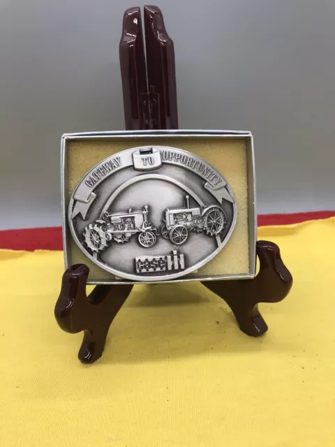 Vintage Case IH 1987 Gift  Edition Case Tractors Pewter Belt Buckle  #23-79