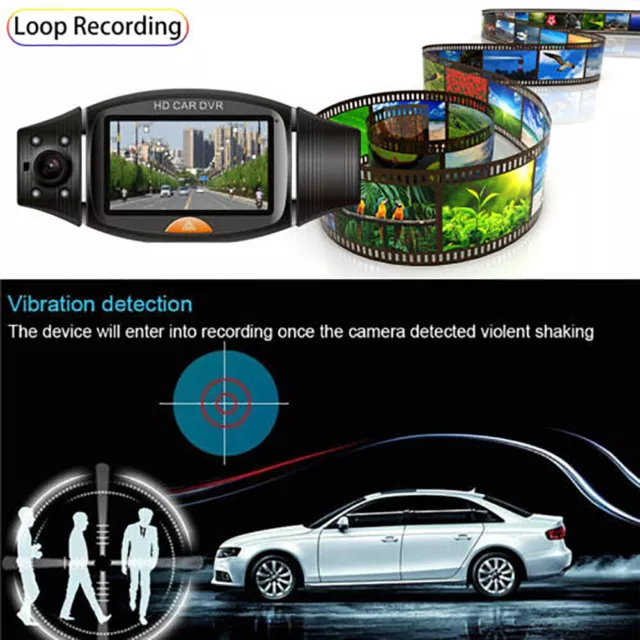 HD 1080P Dual Lens GPS Car DVR Camera Vehicle Dash Cam Video Recorder G-sensor 3