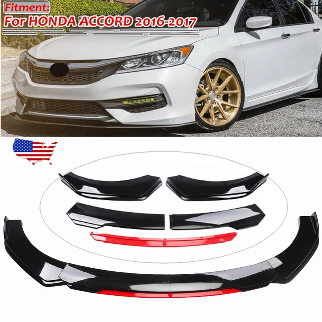 FOR HONDA ACCORD Front Bumper Lip Body Kit Spoiler Splitter Glossy