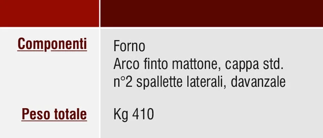 Four La Bois Produits Réfractaires Préfabriquée MOD.110 CM Pour Pizza Pain Sucre 4