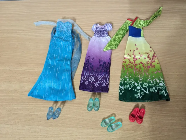 Disney Princess Hasbro Dresses And Shoes Bundle