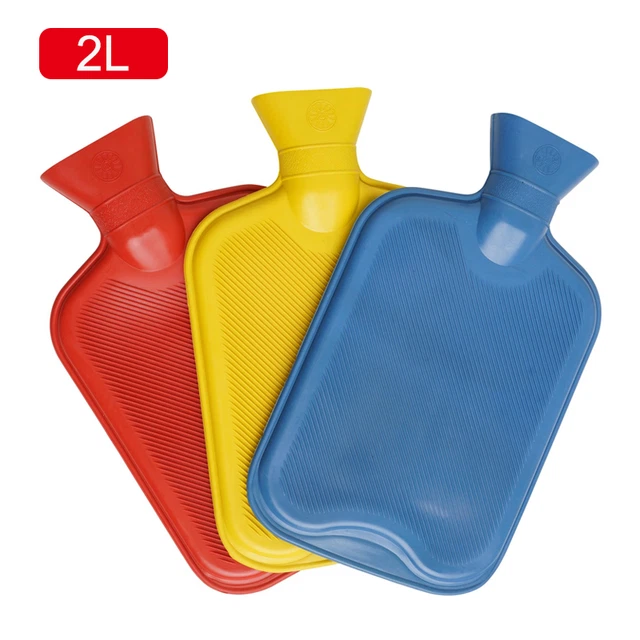 3Tlg Wärmflasche Heizkissen 2L mit Bezug Wärmekissen XXL Bettflasche Heizflasche