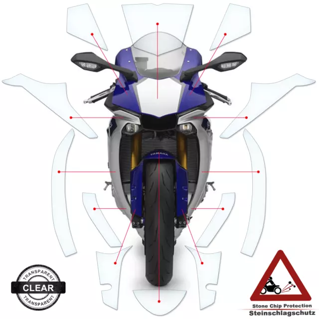 Steinschlag Lackschutz Folie Yamaha YZF R1 RN32 RN49 2015-2019 klar