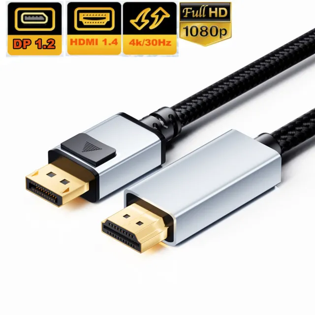 Display Port DP to HDMI Cable Adapter Converter DP to HDMI PC HDTV 1080P 60Hz