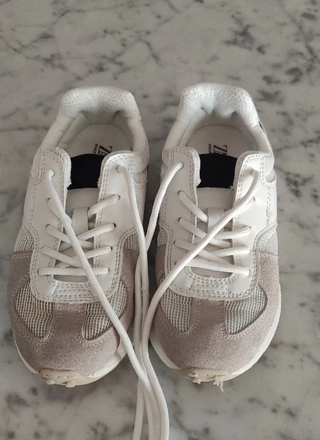 Zara Kids Size -31 ,Us -13.5 Unisex (Girl Or Boy) Ivory Sneakers £14.42 -  Picclick Uk