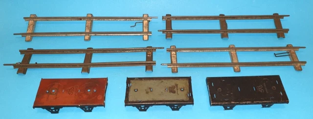 D097342732 - Märklin Wagenfragmente + Bing Schienen Spur 0