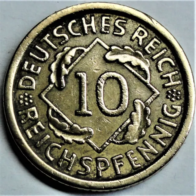 Weimarer Republik 10 Reichspfennig 1935 A - Ähren - vorzüglich-plus / xf-plus