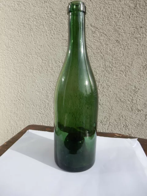 Antike Glasflasche Glas Waldglas Flasche grün gut erhalten