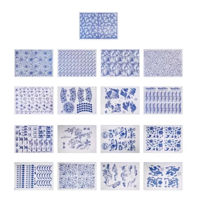 Calcomanías de cerámica de papel de transferencia de arcilla material de porcelana esmalte subesmaltado 47x35 cm