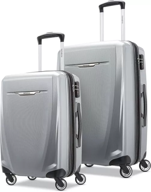 Samsonite Winfield 3 DLX Hardside Luggage with Spinners, 2pc Set (20/25), Silver