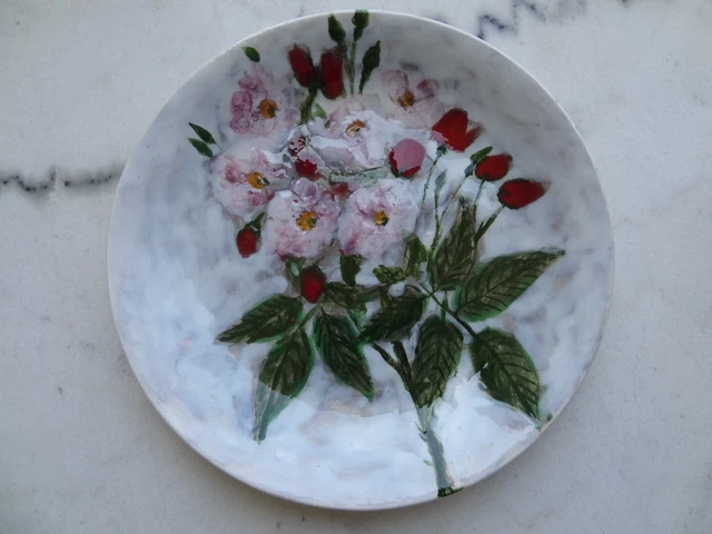 Assiette Céramique Vintage Zingaro Années 50 - Décor Fleurs, Très Bon état