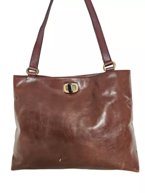 Hobo International Brown Leather Work Tote Shoulder Bag Handbag Purse