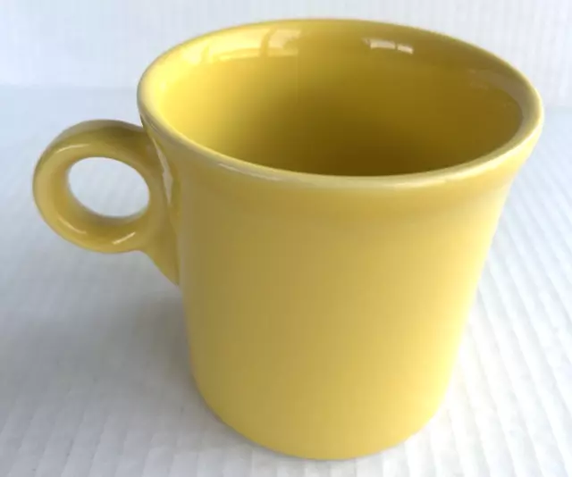 Fiestaware Fiesta Coffee Mug Cup O Ring Handles Yellow 12 oz