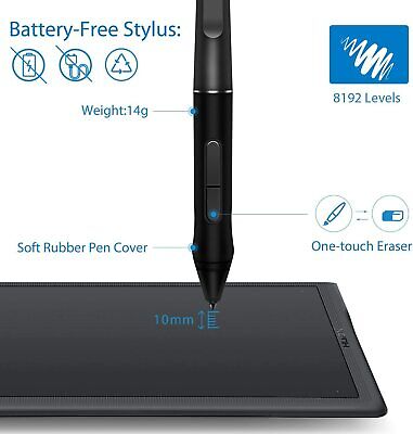 For Battery Pen Digital Pen Stylus Huion Graphics Drawing 8U7Y G2M6 