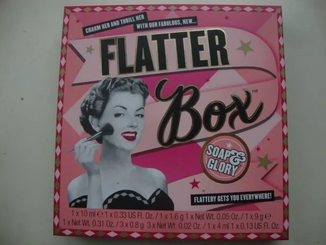 Soap & Glory Flatter Box Set Glow All Out Thick & Fast Mascara Supercat Eyeliner