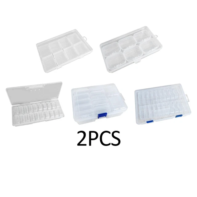 Boîtes De Rangement En Plastique Transparent Pour Perles Avec Couvercle à Charnière Organisateurs De Tiroirs