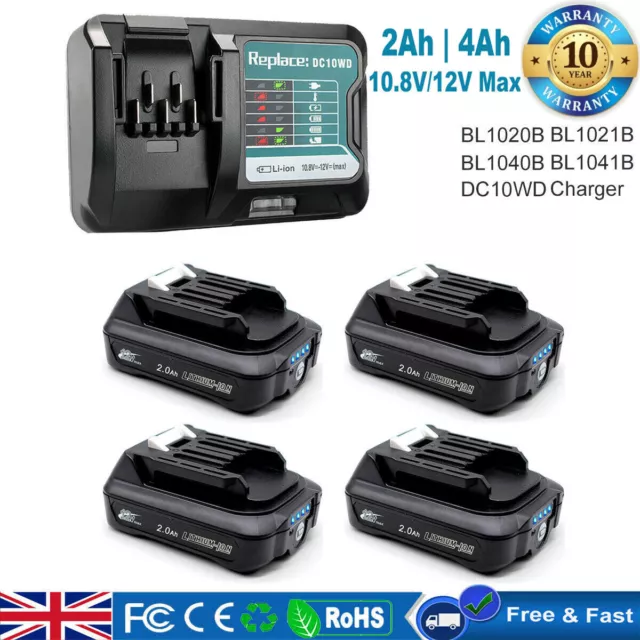 SET POWER PACK MAKITA : 12V 2 X 2 AH LI-ION BL1020B + CHARGEUR