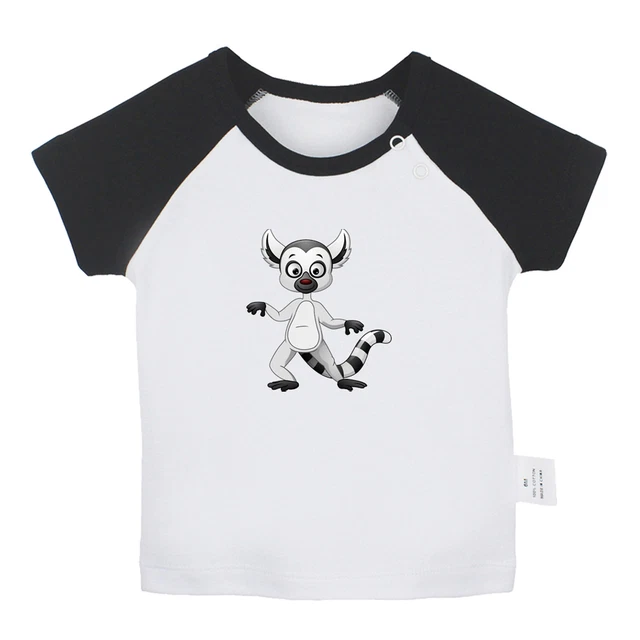 Little Baby Cute Tshirts Newborn Baby T-shirts Infant Animal Lemur Graphic Tees