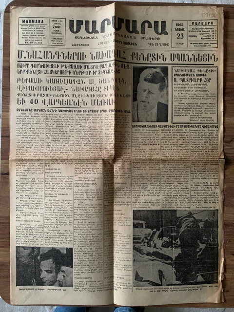PRESIDENT JOHN F. Kennedy JFK Assassination TURKISH ARMENIAN 1963 ...
