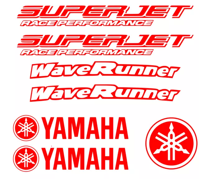Superjet Graphics Kit RED Decal Sticker Wrap Yamaha Super jet stickers decals
