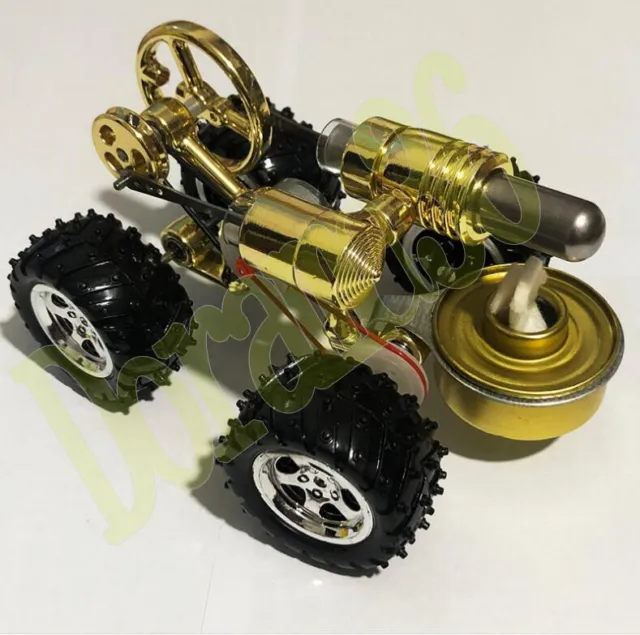 Mini Metal Hot Air Stirling Engine Motor Flywheel Generator DIY Model Toy