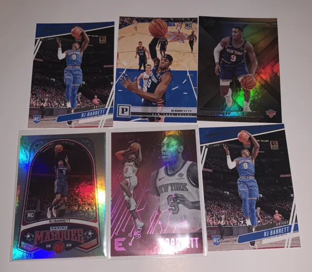 2019-20 Prizm Mosaic Chronicles RJ Barrett Rookie (6) RC Card Lot NY Knicks