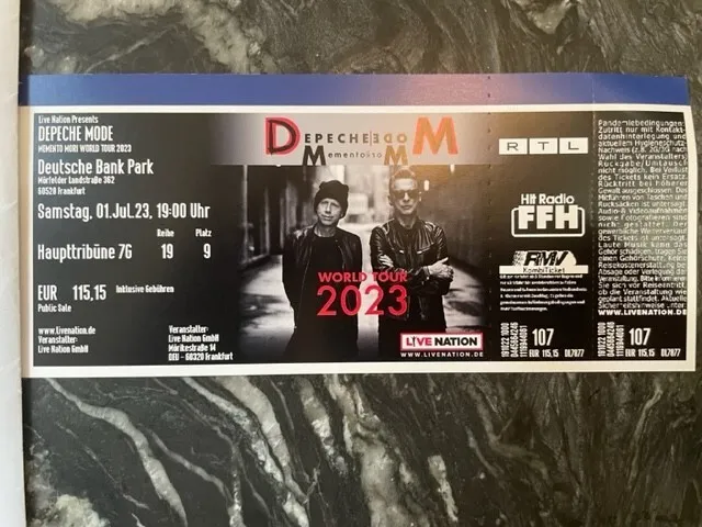 Depeche Mode 1.7.2023 Frankfurt