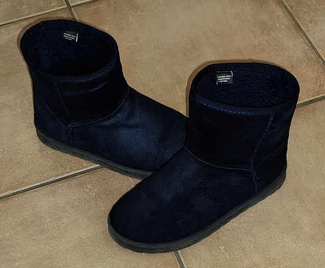 Bottes / Bottines Fourrées  Bleues Marines P 38 Bien Chaudes Très Bon État