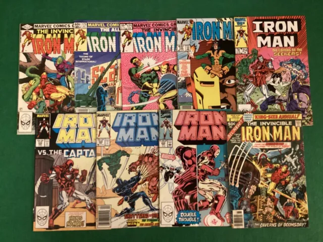 Iron Man, Copper Age Comic Book Lot of 9 issues.