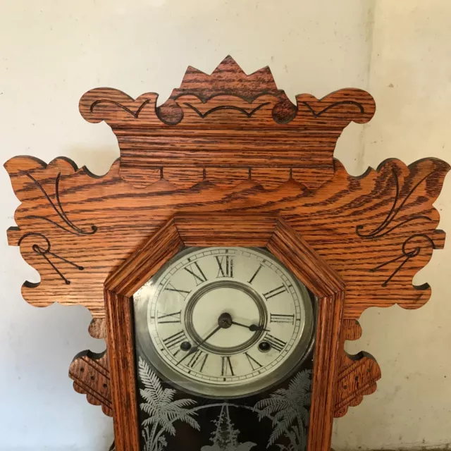 Superb Antique late Victorian American   Mantle  clock, working 2