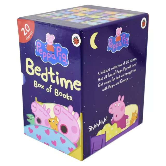 Peppa Pig Bedtime Stories 20 Books Children Pack Hardback Box Set By Ladybird