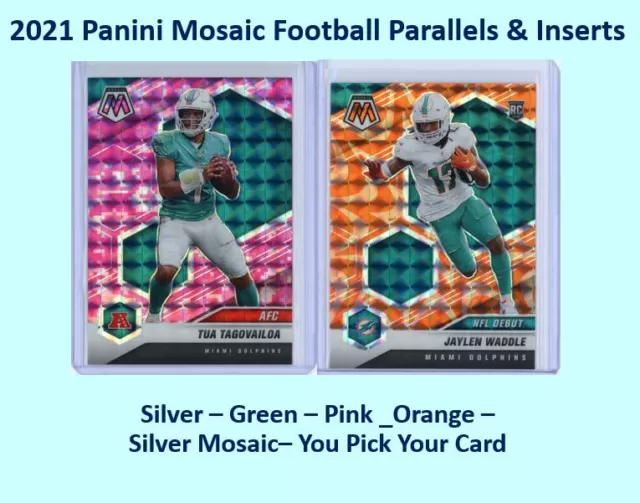 2021 Panini Mosaic NFL Prizm Parallel & Inserts - You Pick - Green Orange Silver