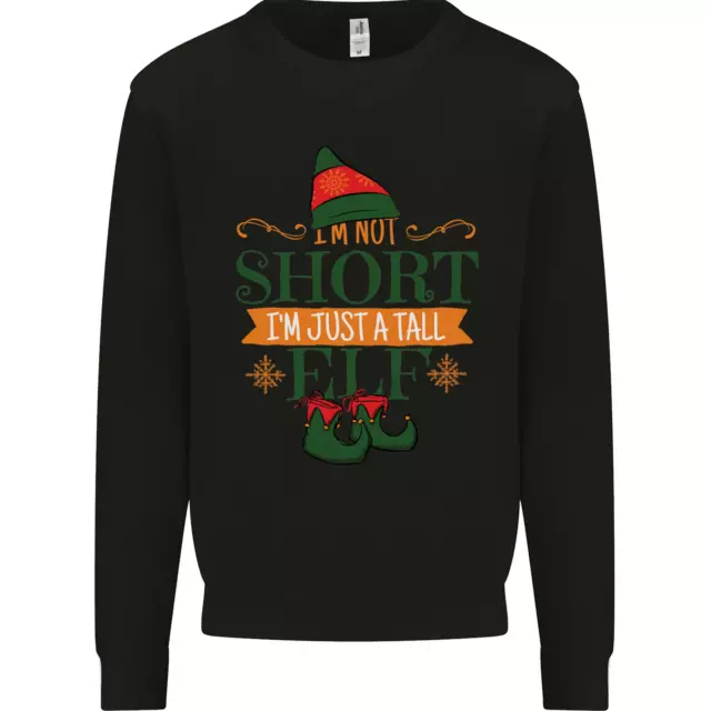 Felpa maglione da uomo Im Not Short alta elfo divertente
