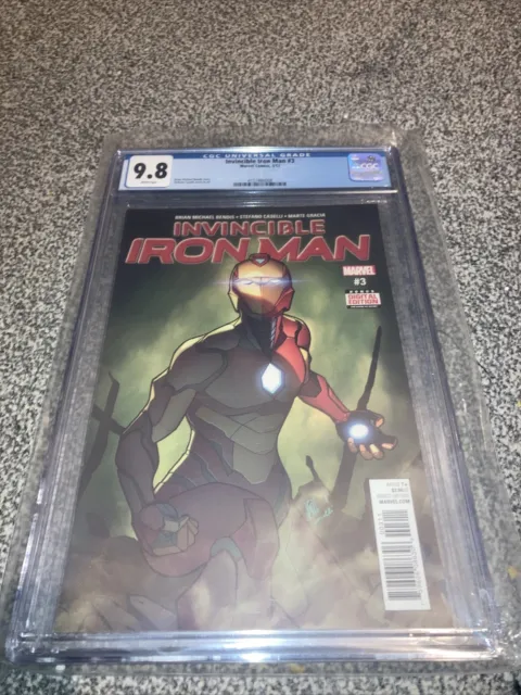 Invincible Iron Man Volume 4, #3 CGC Origin Retold 1st Mention of Ironheart Name