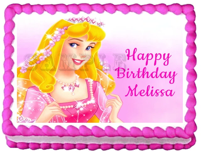 SLEEPING BEAUTY PRINCESS Aurora Edible cake topper image decoration £8. ...