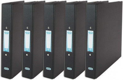 ELBA Lot de 5 Classeurs Osmose 4 anneaux A4 dos de 20mm noir Elba Ref:400105149-5 