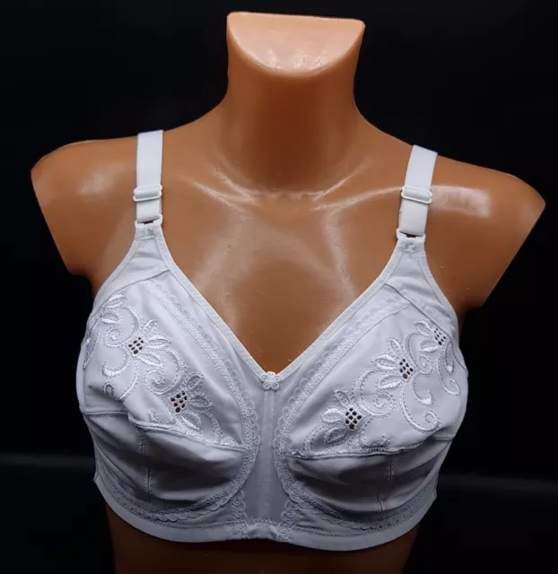 Ladies Everyday Total Support Full Cup Non Wired Soft Comfort Bra 36-46 AA  A B C 