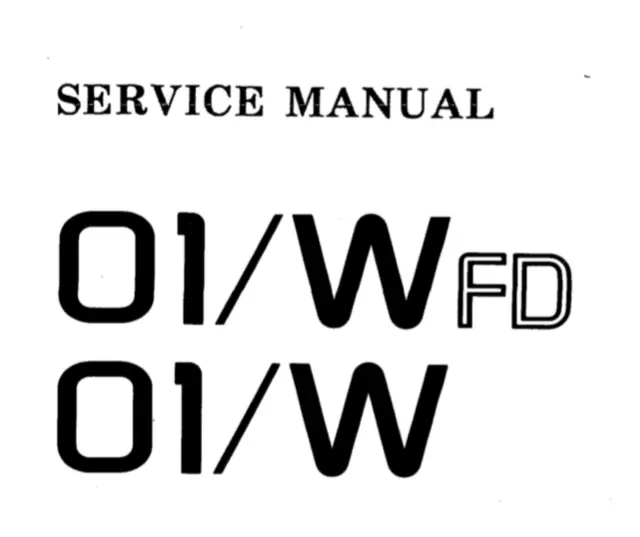 KORG 01/W, 01/WFD Schematic Diagram Service Manual Schaltplan Techniques