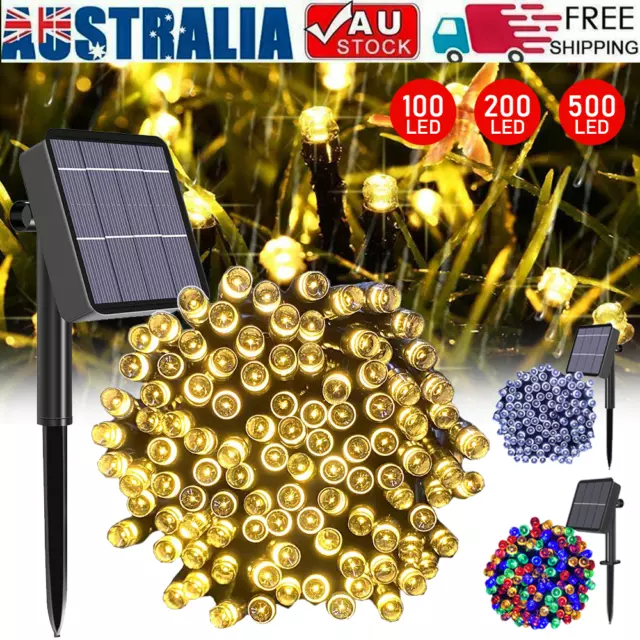 50-500 LED Solar Fairy Lights Garden Party String Outdoor Christmas Tree Party