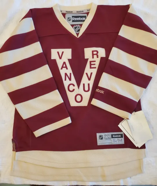 BLANK VANCOUVER CANUCKS MILLIONAIRES 2014 HERITAGE CLASSIC REEBOK JERSEY  SIZE L