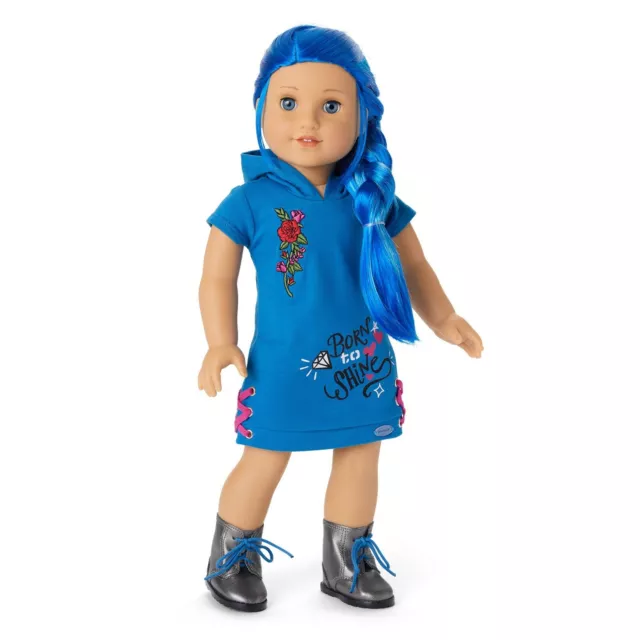 American Girl 18" Street Chic #90 Doll Lt-Medium Skin Blue Hair Blue Eyes
