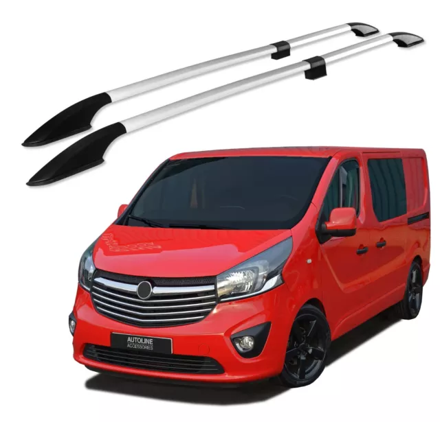 Barras Portaequipajes de Aluminio Laterales Para L1H1 Vauxhall vivaro (2014-19)